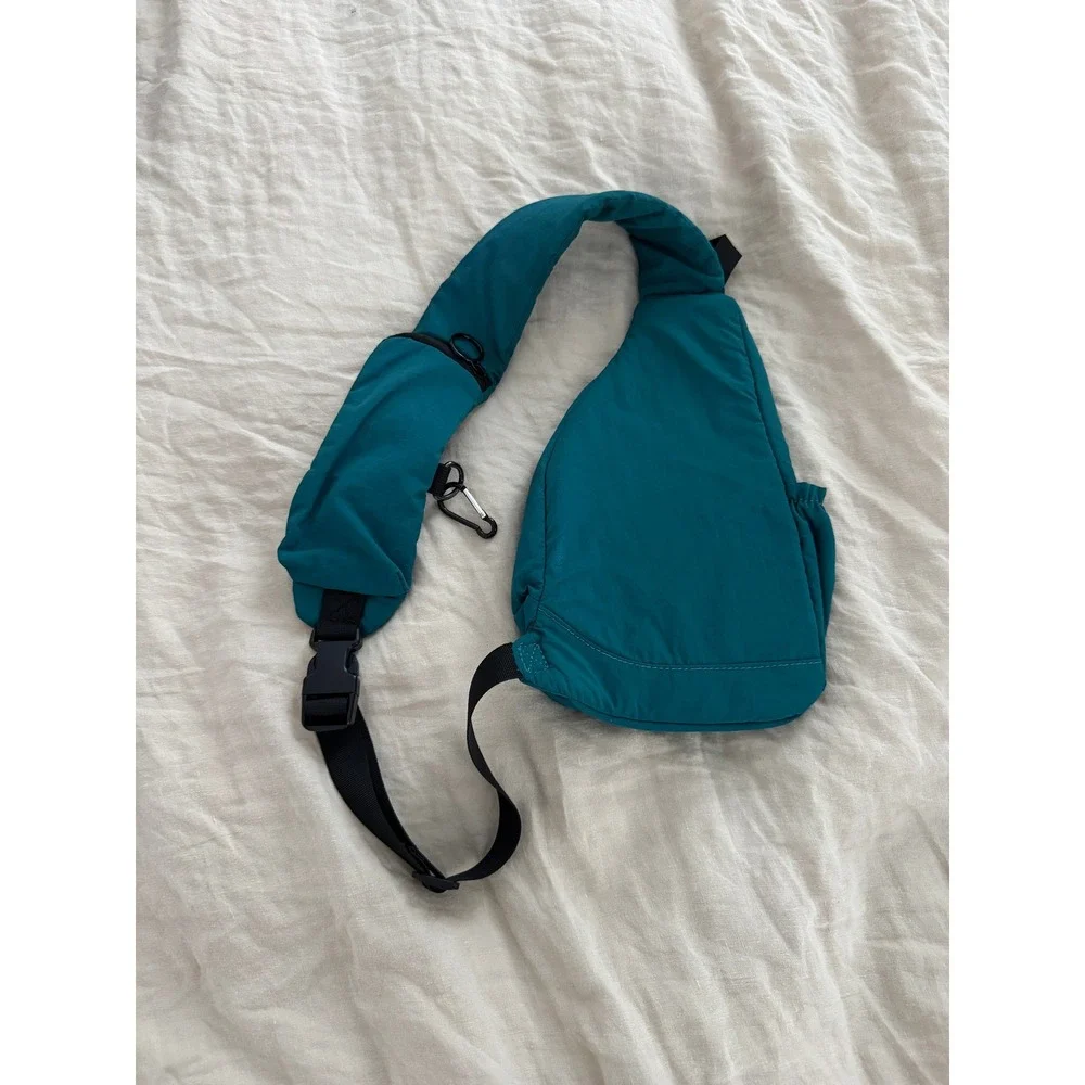 Free People Movement Sling Bag Teal Quilted Crossbody Bag